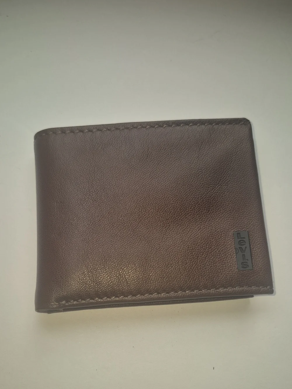 Levi's Brown Leather Wallet for Men with Logo Patch